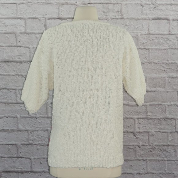 Vintage 80s Rainbow Sweater Top - Picture 2 of 6